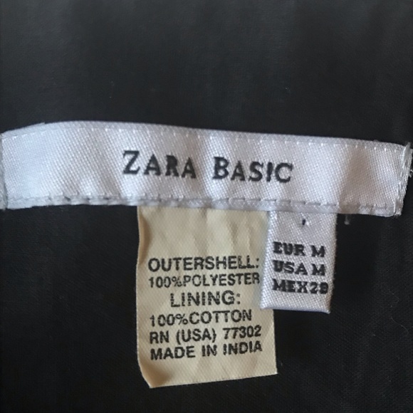 ZARA BASIC black pleated midi skirt. M - Picture 3 of 3